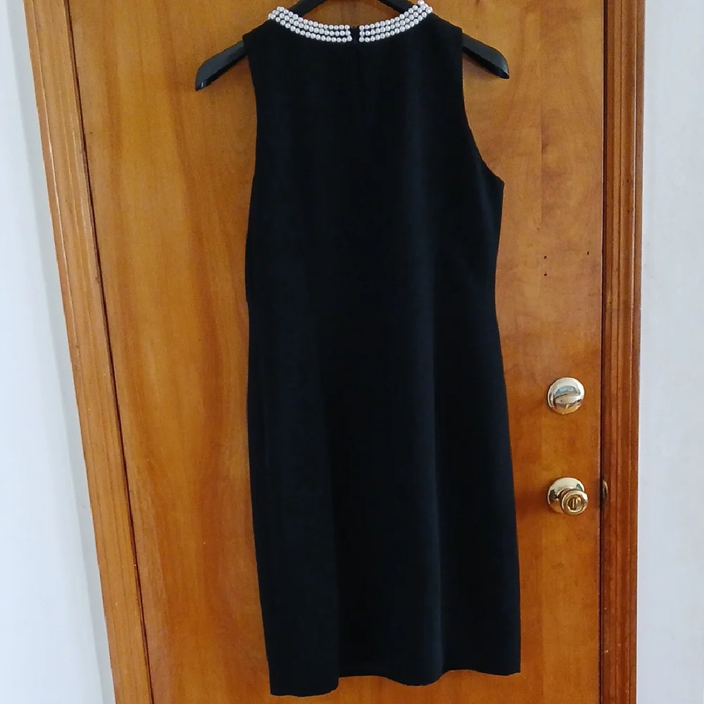Talbots Black Sleeveless Halter Midi Dress - Picture 4 of 6